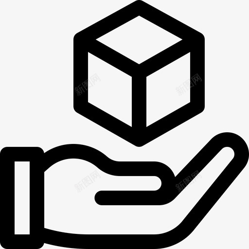 立方体3d打印8线性图标svg_新图网 https://ixintu.com 3d打印8 立方体 线性