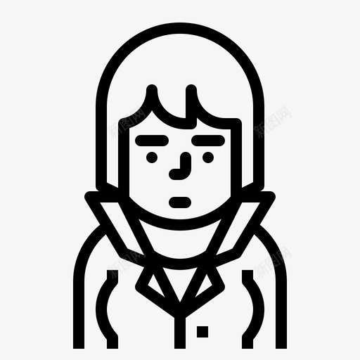 侦探化身角色图标svg_新图网 https://ixintu.com 侦探 化身 女性职业 职业 角色
