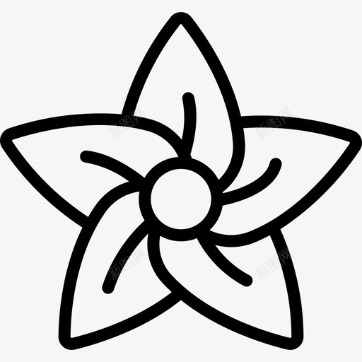 花自然53线形图标svg_新图网 https://ixintu.com 线形 自然53 花