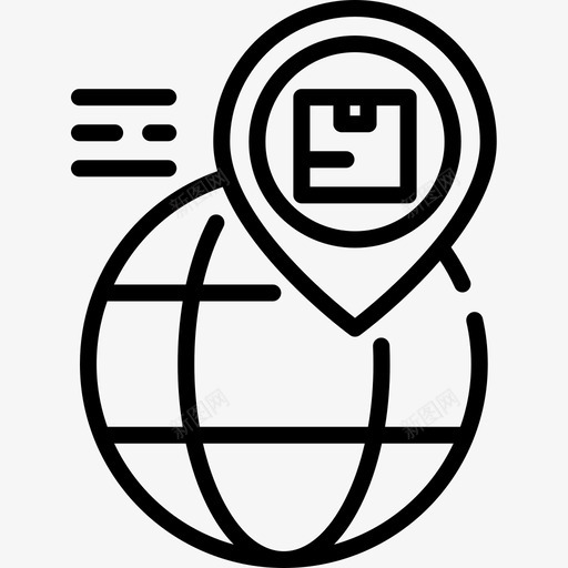 全球范围内包裹递送12直达图标svg_新图网 https://ixintu.com 全球范围内 包裹递送12 直达