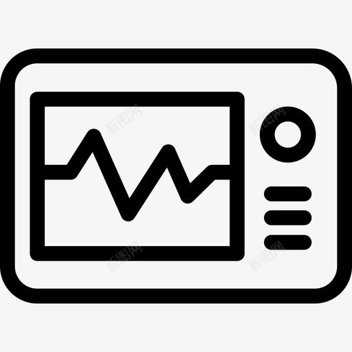 心电图医学129线性图标svg_新图网 https://ixintu.com 医学129 心电图 线性