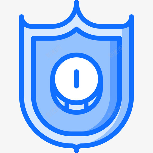 盾钱59蓝色图标svg_新图网 https://ixintu.com 盾 蓝色 钱59