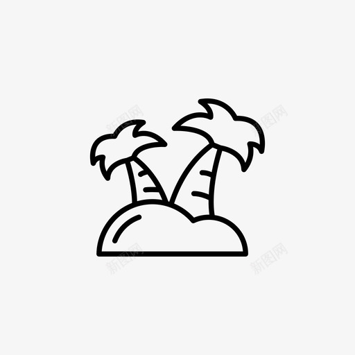 岛假日夏天图标svg_新图网 https://ixintu.com 假日 夏天 岛 旅行