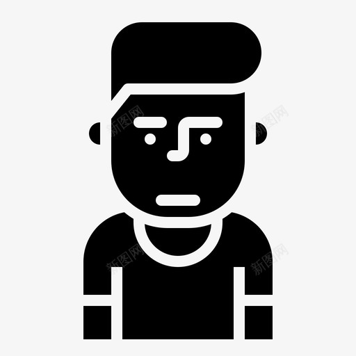 阿凡达人男孩个人资料图标svg_新图网 https://ixintu.com 个人资料 用户 男孩 阿凡达人 黑色化身