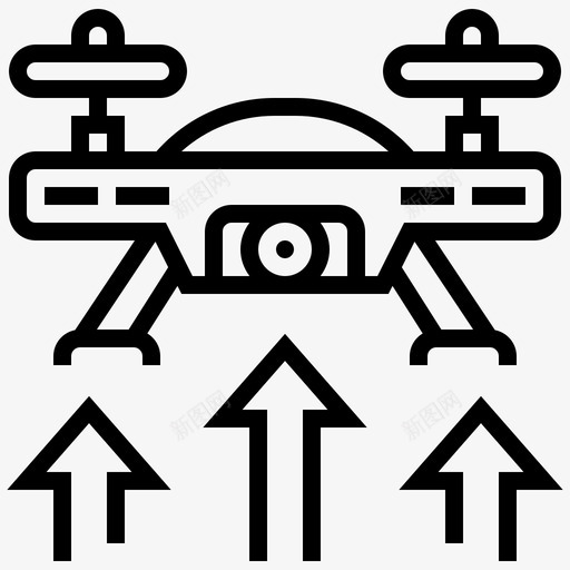 飞起来无人机起飞图标svg_新图网 https://ixintu.com 无人机 无人机元素 起飞 飞起来