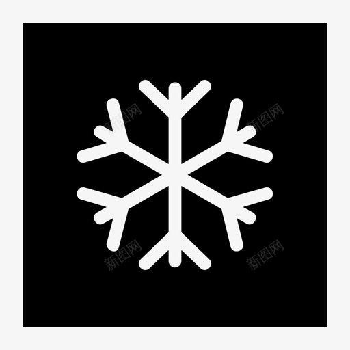雪花圣诞节新年图标svg_新图网 https://ixintu.com 圣诞节 天气 新年 降雪 雪花