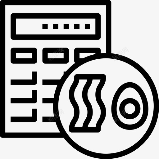 计算器生酮饮食线性图标svg_新图网 https://ixintu.com 生酮饮食 线性 计算器