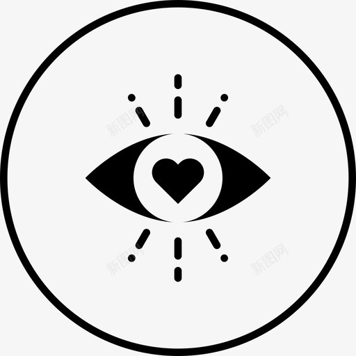 一见钟情心情人节图标svg_新图网 https://ixintu.com 2017年情人节圆实心 一见钟情 心 情人节