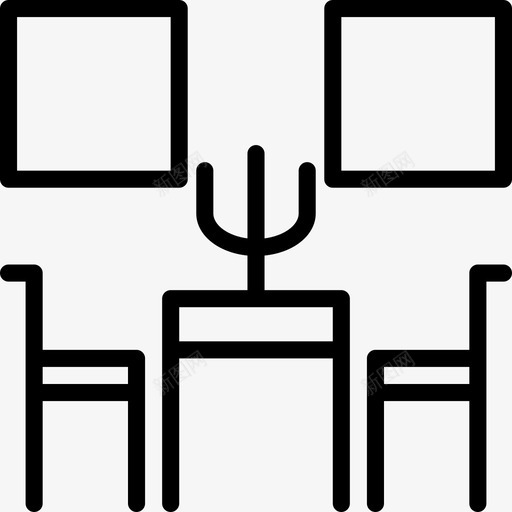 晚餐家具82线性图标svg_新图网 https://ixintu.com 家具82 晚餐 线性