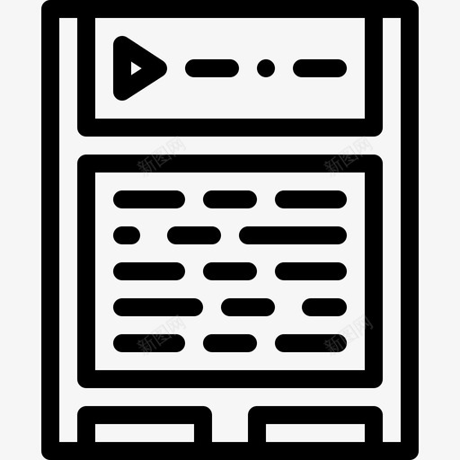视频博主和影响者要素2线性图标svg_新图网 https://ixintu.com 博主和影响者要素2 线性 视频