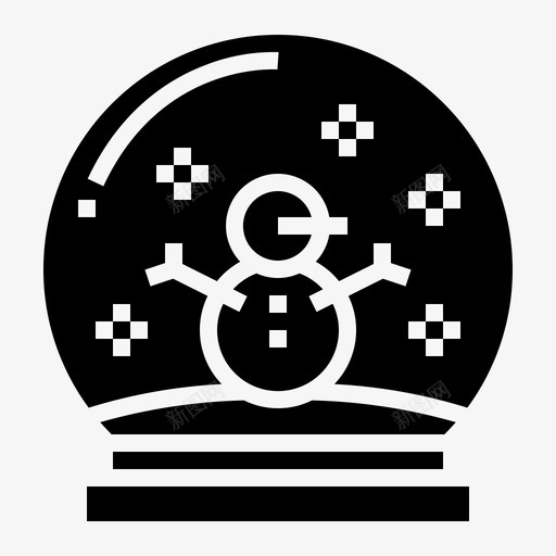 雪球圣诞节冬天图标svg_新图网 https://ixintu.com 冬天 冬天实心图标 圣诞节 雪球