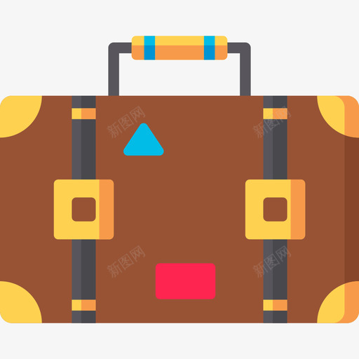 旅行箱旅行147扁平图标svg_新图网 https://ixintu.com 扁平 旅行147 旅行箱