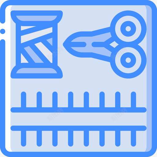 缝纫工艺美术3蓝色图标svg_新图网 https://ixintu.com 工艺美术3 缝纫 蓝色