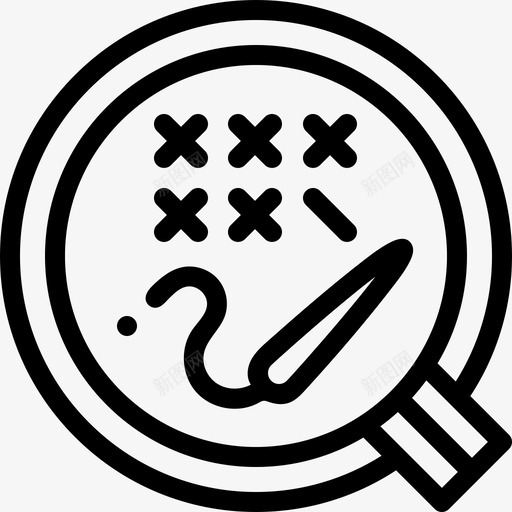刺绣爱好和自由时间3线性图标svg_新图网 https://ixintu.com 刺绣 爱好和自由时间3 线性