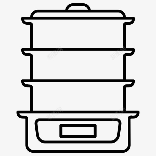 蒸汽锅压力锅蒸锅图标svg_新图网 https://ixintu.com 压力锅 厨房用具 蒸汽 蒸汽锅 蒸锅