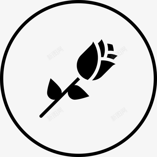 玫瑰日花图标svg_新图网 https://ixintu.com 情人节2017年圆形实心 日 求婚 爱 玫瑰 花