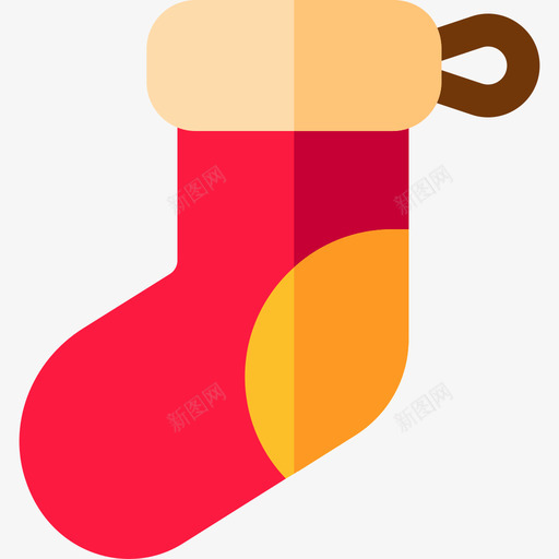 圣诞袜礼物扁平图标svg_新图网 https://ixintu.com 圣诞袜 扁平 礼物