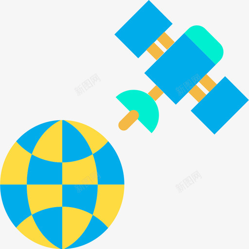 卫星天线地图和导航7平面图标svg_新图网 https://ixintu.com 卫星天线 地图和导航7 平面