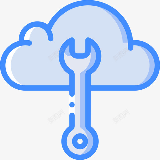 云计算任务分配蓝色图标svg_新图网 https://ixintu.com 云计算 任务分配 蓝色