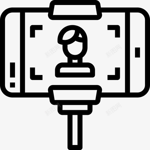 自拍社交网络17线性图标svg_新图网 https://ixintu.com 社交网络17 线性 自拍