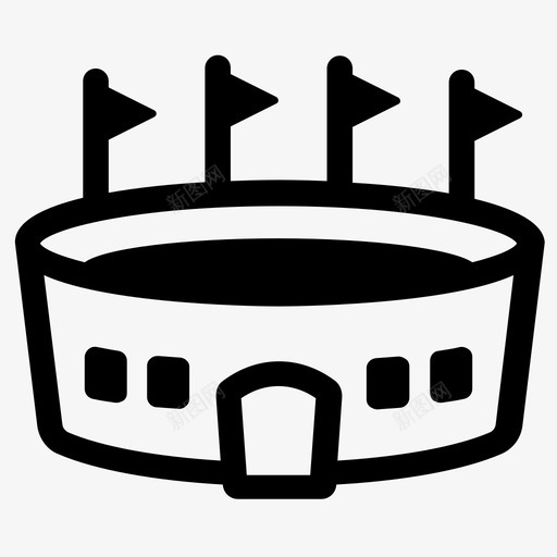 体育场竞技场足球场图标svg_新图网 https://ixintu.com 体育场 竞技场 足球场