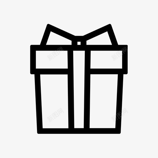 礼物蝴蝶结盒子图标svg_新图网 https://ixintu.com 盒子 礼物 节日 蝴蝶结
