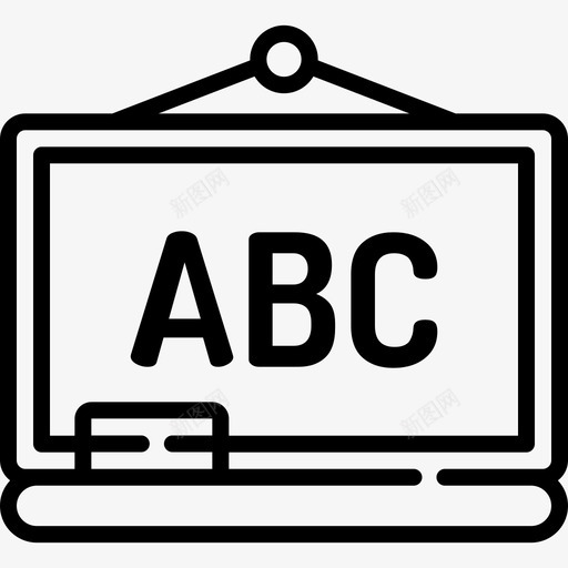 黑板返校48直线图标svg_新图网 https://ixintu.com 直线 返校48 黑板