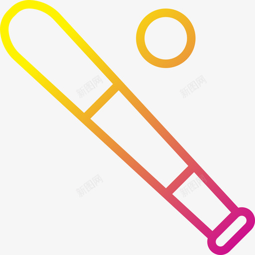 棒球玩具11梯度图标svg_新图网 https://ixintu.com 梯度 棒球 玩具11