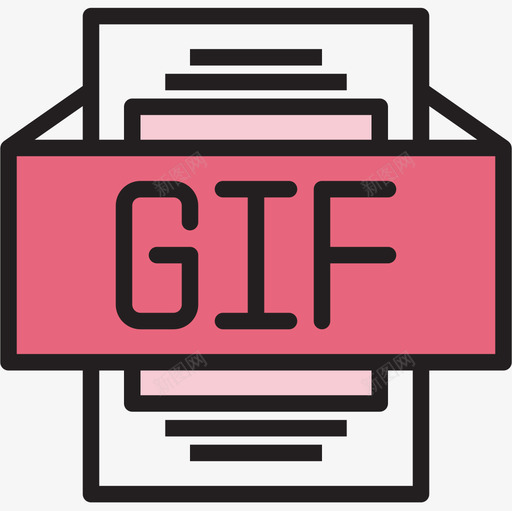 Gif文件类型2线性颜色图标svg_新图网 https://ixintu.com Gif 文件类型2 线性颜色