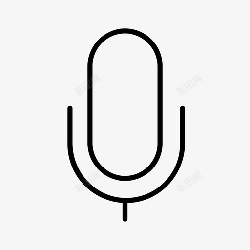 麦克风录音用户界面图标svg_新图网 https://ixintu.com 录音 用户界面 麦克风