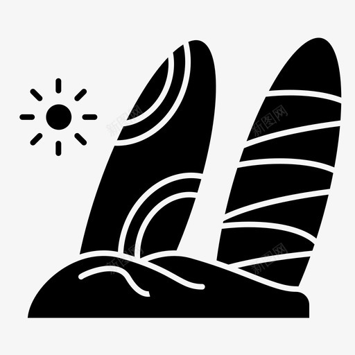 冲浪板大海海边图标svg_新图网 https://ixintu.com 冲浪 冲浪板 大海 海边