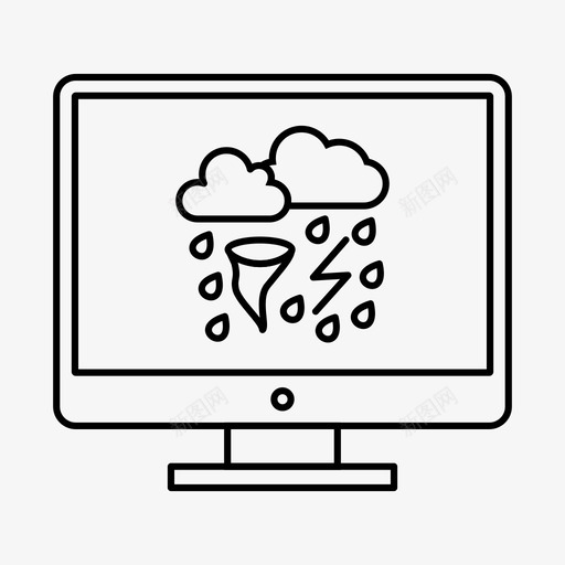 坏天气液晶屏雨图标svg_新图网 https://ixintu.com 坏天气 液晶屏 雨 风暴 龙卷风