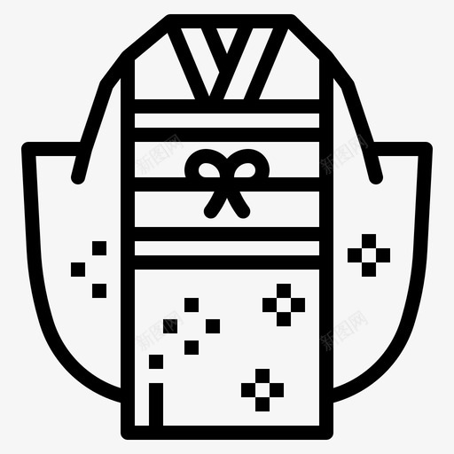 和服文化日本图标svg_新图网 https://ixintu.com yukata 传统 和服 文化 日本 日本大纲