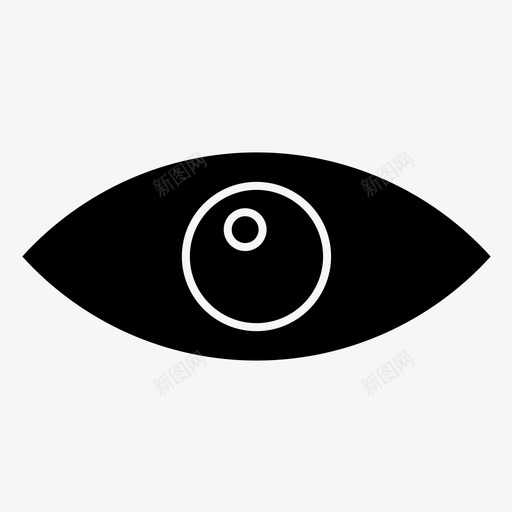 眼睛眼球视网膜图标svg_新图网 https://ixintu.com 眼球 眼睛 视网膜 视野