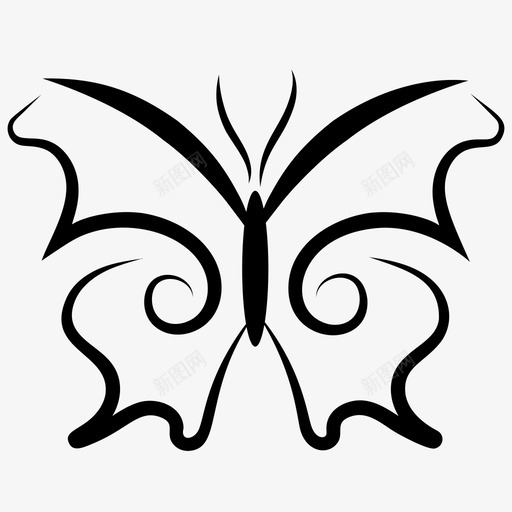 蝴蝶画蝴蝶图案蝴蝶符号图标svg_新图网 https://ixintu.com 恶魔 纹身 蝴蝶图案 蝴蝶画 蝴蝶符号 蝴蝶符号字形图标