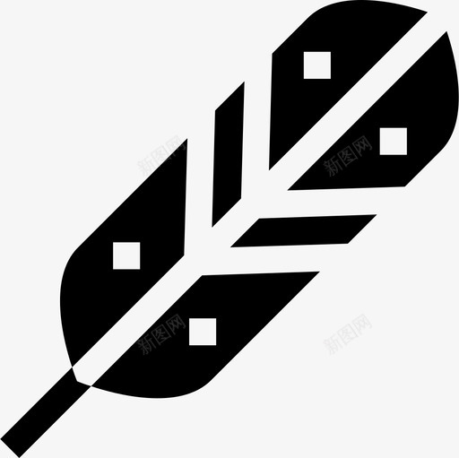 羽毛波西米亚4填充图标svg_新图网 https://ixintu.com 填充 波西米亚4 羽毛