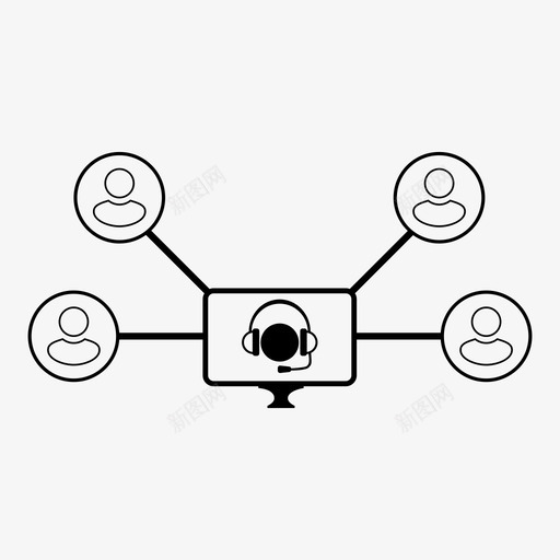 联系中心代理呼叫图标svg_新图网 https://ixintu.com 代理 呼叫 呼叫中心 在线 电话营销 联系中心