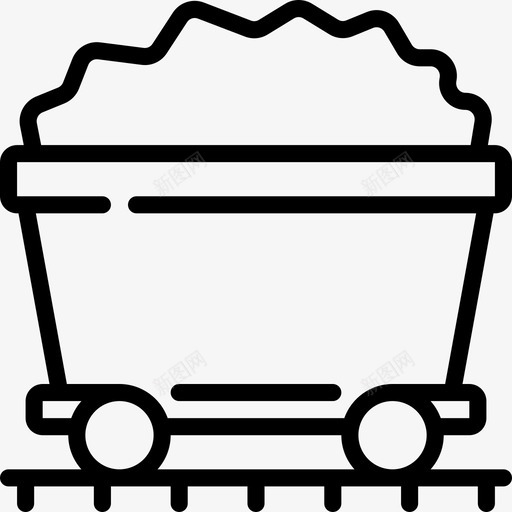 煤炭工业42线性图标svg_新图网 https://ixintu.com 工业42 煤炭 线性