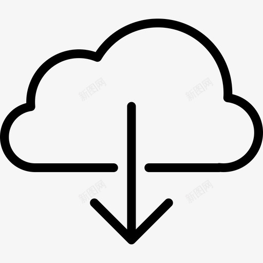 云计算essentials21线性图标svg_新图网 https://ixintu.com essentials21 云计算 线性