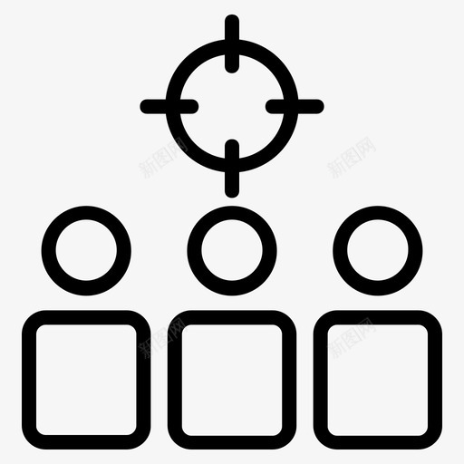 受众广告十字线图标svg_新图网 https://ixintu.com 十字线 受众 广告 目标 目标受众 营销 营销2新