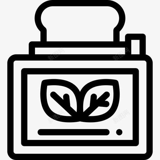 烤面包机温室5线性图标svg_新图网 https://ixintu.com 温室5 烤面包机 线性