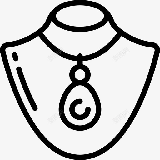 项链珠宝8直线型图标svg_新图网 https://ixintu.com 珠宝8 直线型 项链