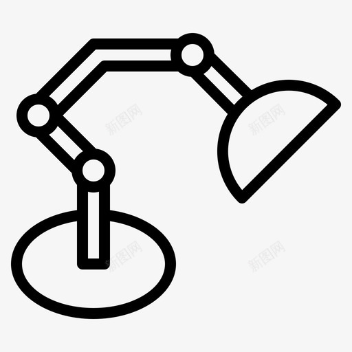 台灯设备家庭图标svg_新图网 https://ixintu.com 办公室 办公用品 台灯 家庭 工具 设备