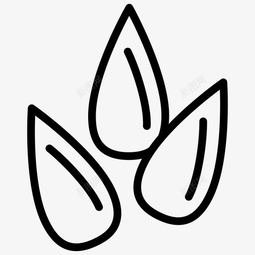 葵花籽花籽油图标svg_新图网 https://ixintu.com 油 油籽 花籽 葵花籽 葵花籽油 食品v1线图标