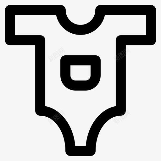 婴儿服装儿童睡衣图标svg_新图网 https://ixintu.com 儿童 儿童和玩具概述 婴儿服装 睡衣