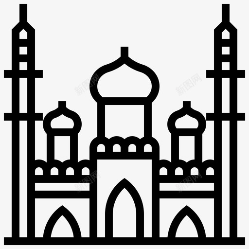 jamamasjid建筑印度图标svg_新图网 https://ixintu.com jamamasjid 印度 建筑