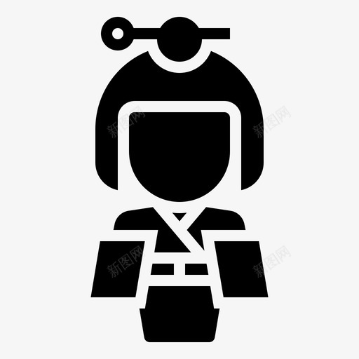 kokeshi娃娃日本符号图标svg_新图网 https://ixintu.com kokeshi娃娃 日本 日本符号 符号