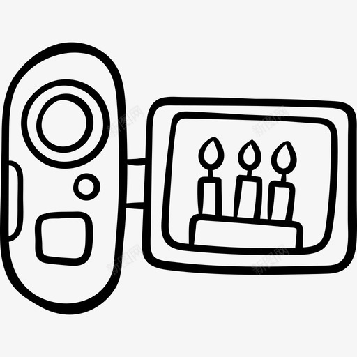 摄像机生日68黑色图标svg_新图网 https://ixintu.com 摄像机 生日68 黑色