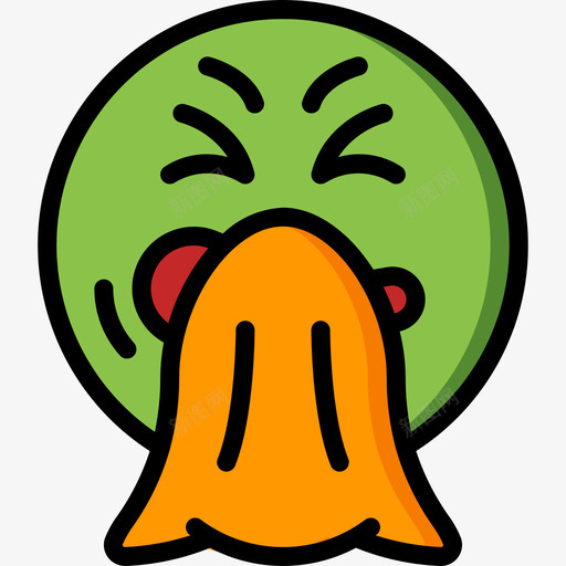 冷表情符号31线性颜色图标svg_新图网 https://ixintu.com 冷 线性颜色 表情符号31