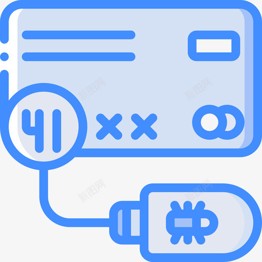 信用卡黑客26蓝色图标svg_新图网 https://ixintu.com 信用卡 蓝色 黑客26